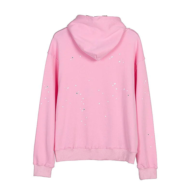 Pink Atlanta Sp5der Hoodie back