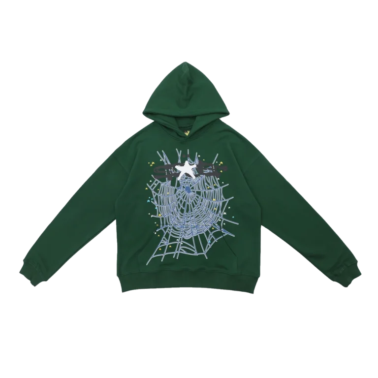 Green Spider Hoodie front