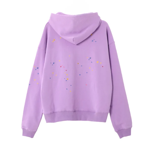 Sp5der Hoodie Acai Purple back