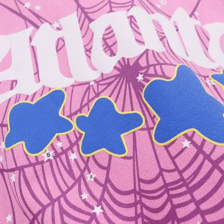 Pink Atlanta Sp5der Hoodie logo