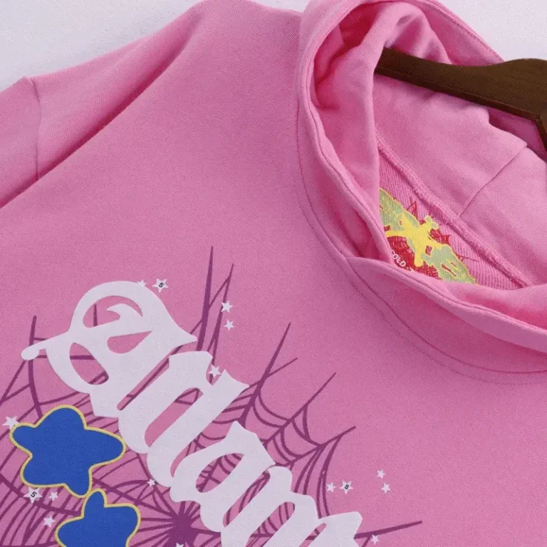 Pink Atlanta Sp5der Hoodie close
