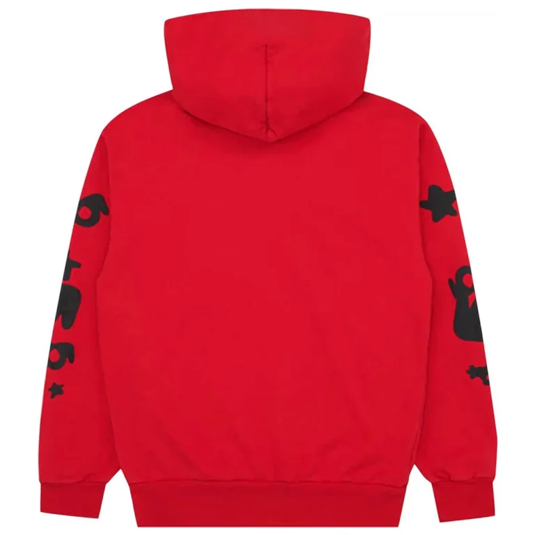 Sp5der Beluga Red Hoodie back