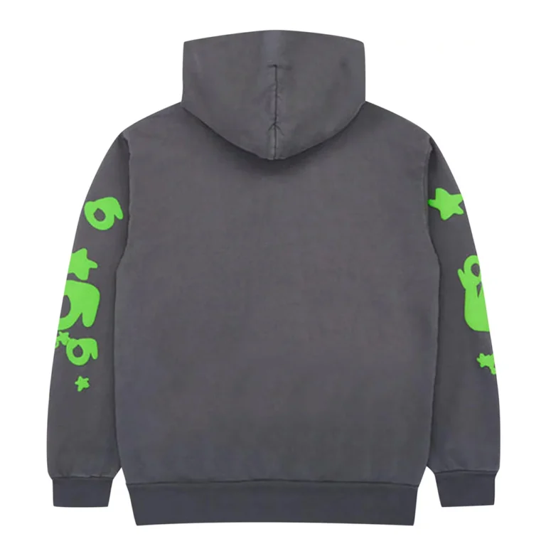 sp5der hoodie beluga grey back