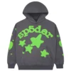 Sp5der Beluga Green-Grey Hoodie