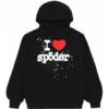 Sp5der I Heart SP5 Souvenir Hoodie Black