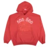 Sp5der Worldwide Red Angel Number 555 Hoodie Red