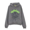 Grey Sp5der Hoodie Web - Spider Web Hoodie Slate Grey