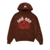 Sp5der Angel Number Hoodie Brown