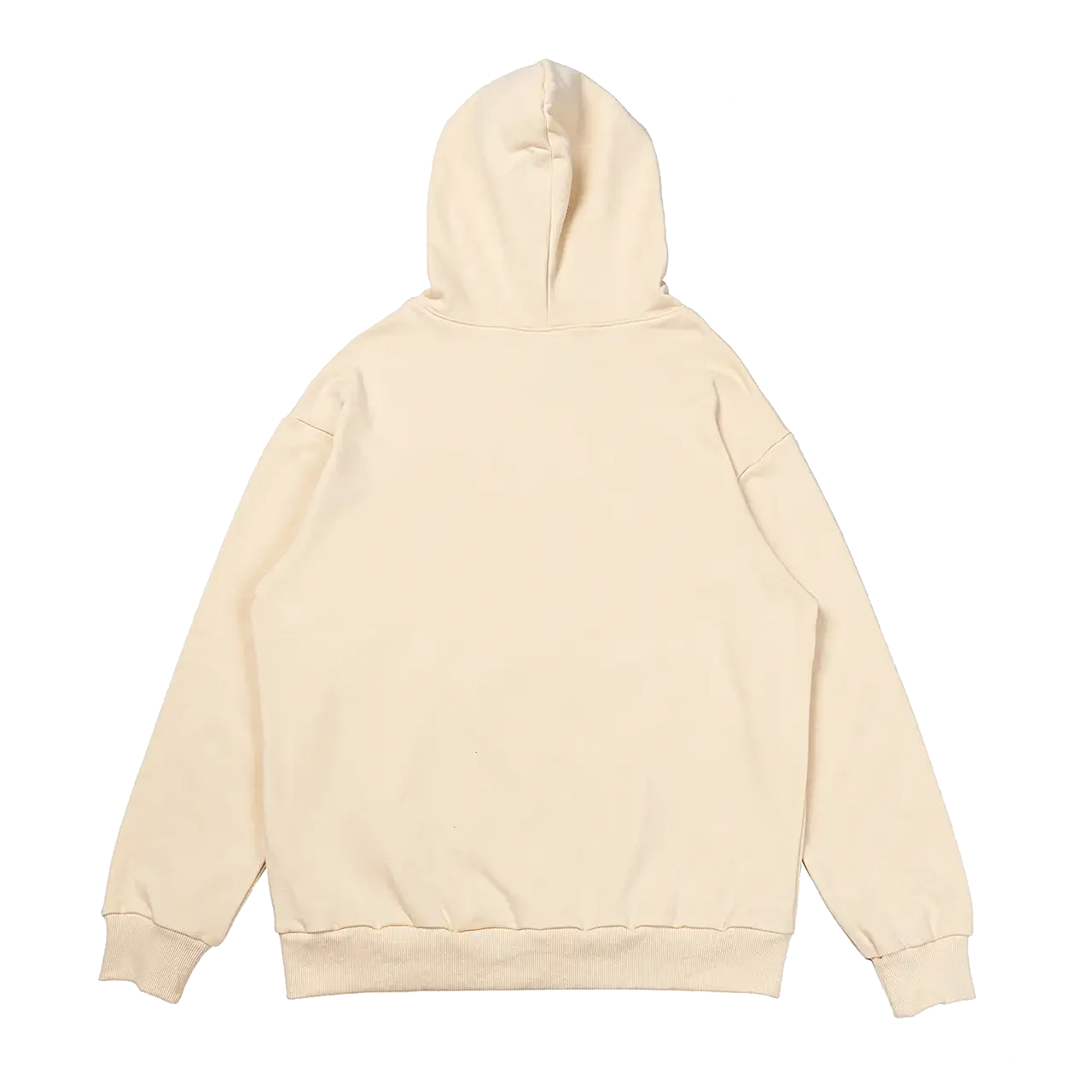 Sp5der og web hoodie back view in cream