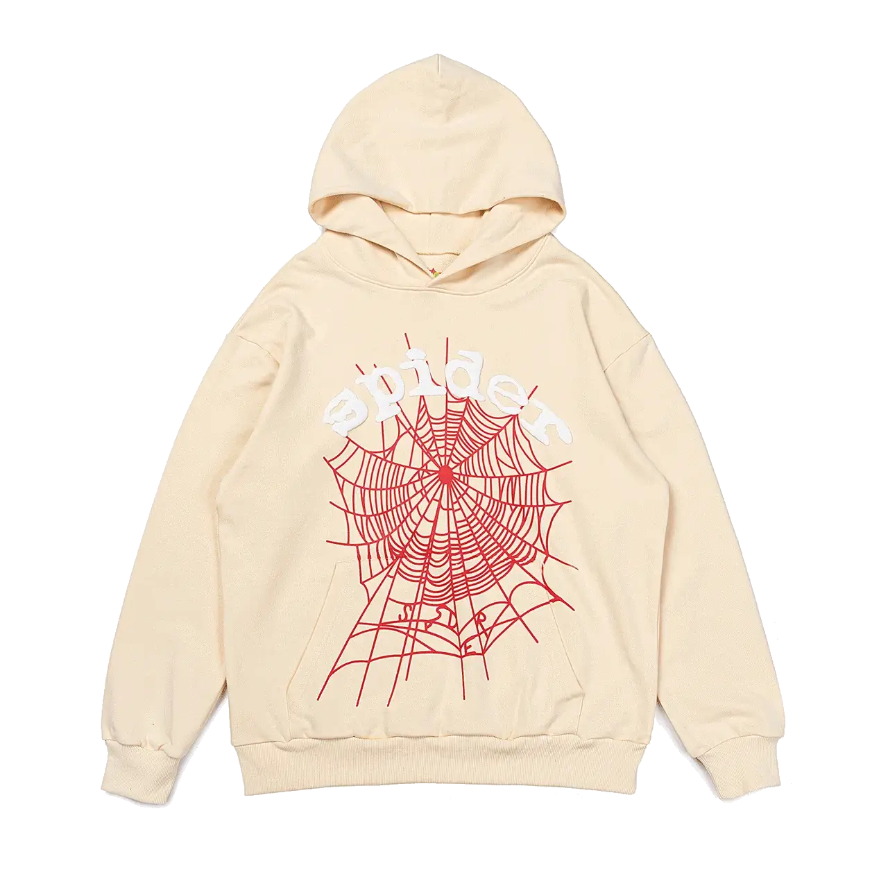 Cream Sp5der Hoodie