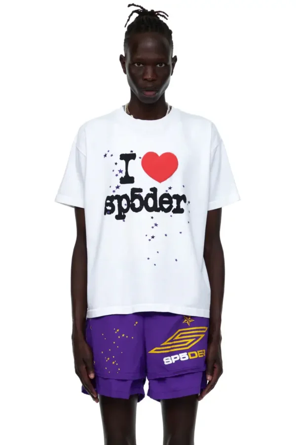 Sp5der I Heart SP5DER Tee White - SPIDER HOODIE US