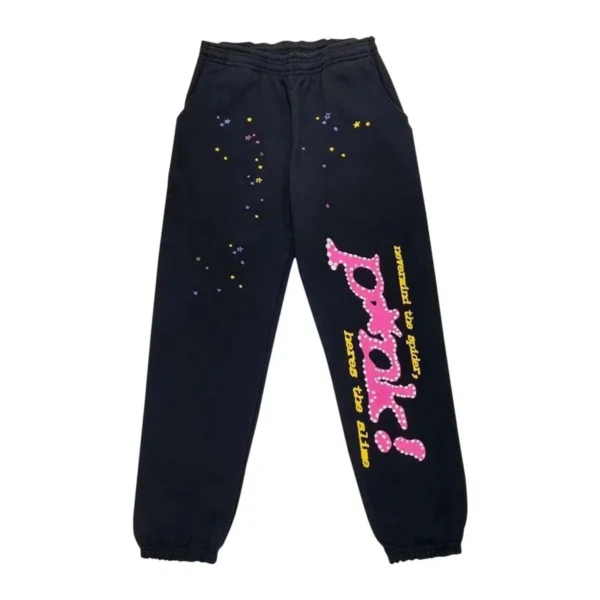 Sp5der P*NK Sweatpants Black