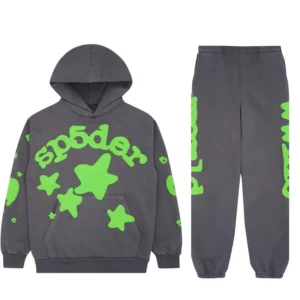 Sp5der Sweatsuit Beluga Slate Grey