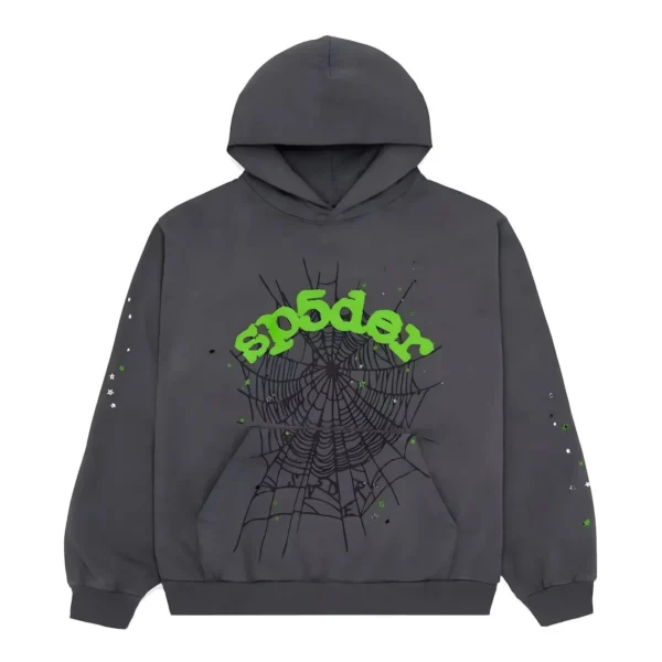 Sp5der Wait Web Sweatsuit Slate Grey hoodie