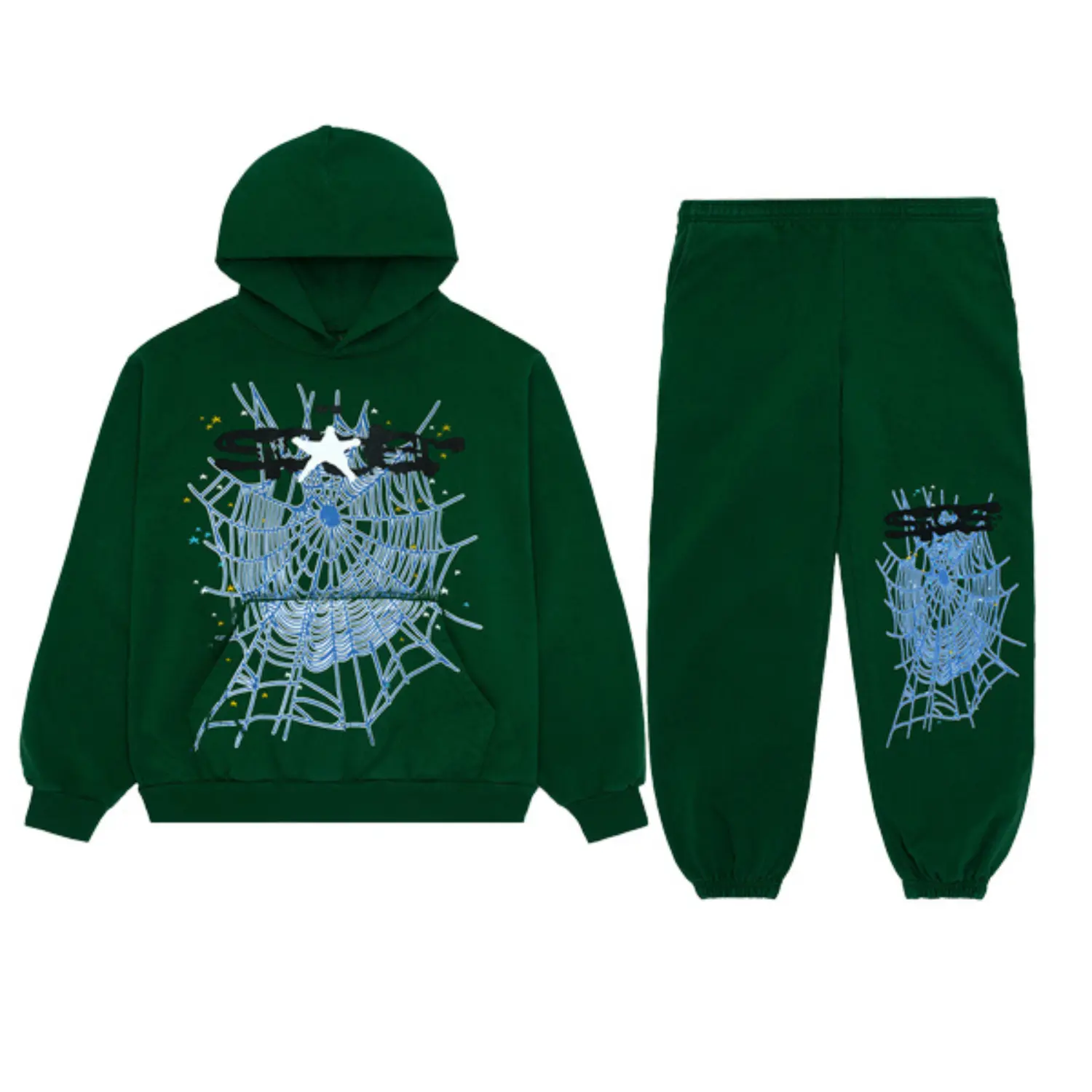 Sp5der Web Sweatsuit Hunter Green