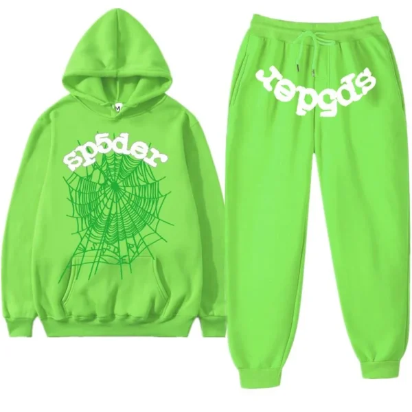 Sp5der Web Sweatsuit Slime Green