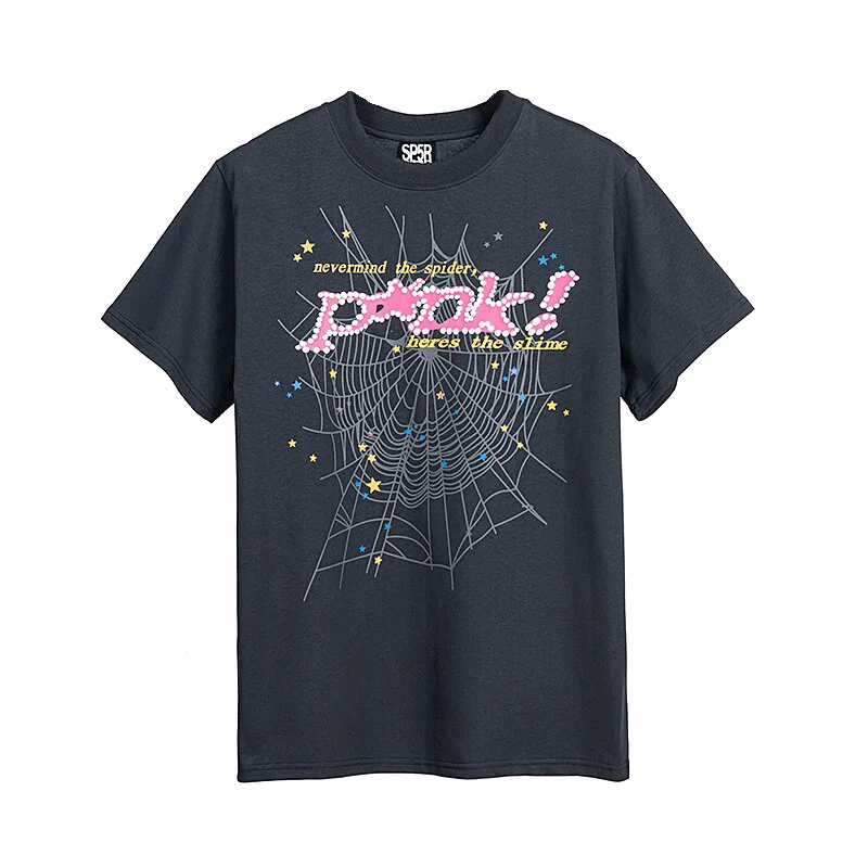 Sp5der T-Shirt P*nk Dark Grey
