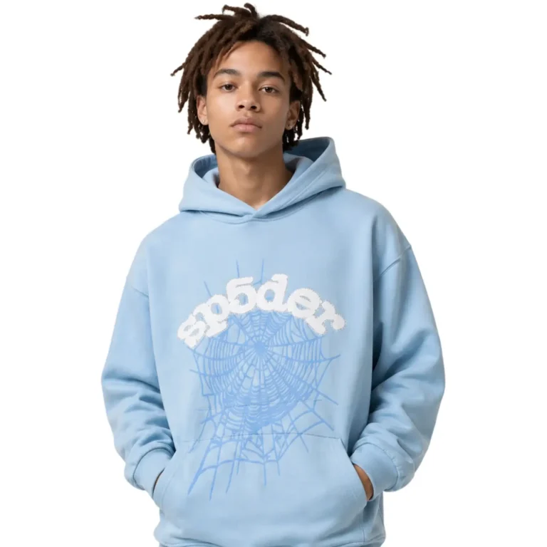 Sp5der Web Hoodie Sky Blue, photo 6