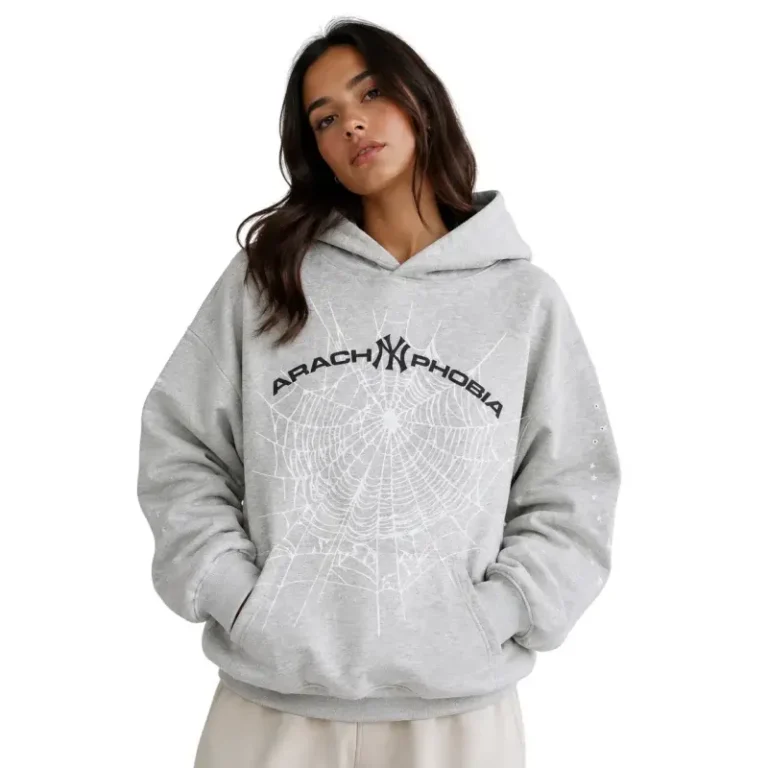 Sp5der Arach NY Phobia Hoodie Ash Grey, photo 2