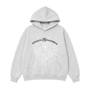 Sp5der Arach NY Phobia Hoodie Ash Grey