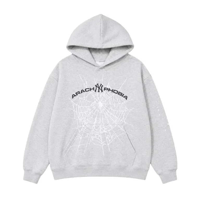 Sp5der Arach NY Phobia Hoodie Ash Grey