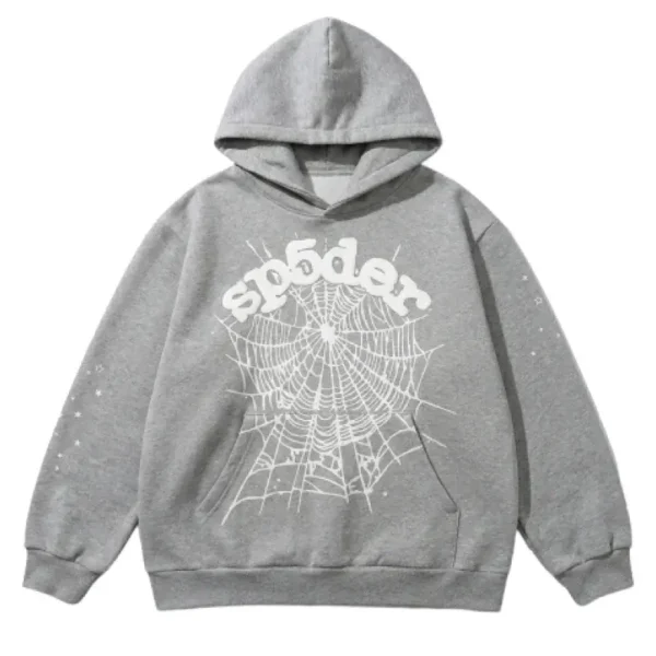 Sp5der OG Web Hoodie Heather Grey