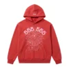 Sp5der Worldwide Red Angel Number 555 Hoodie Red
