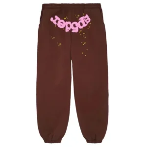 Sp5der OG Web Sweatpants Brown – Streetwear Graphic Joggers