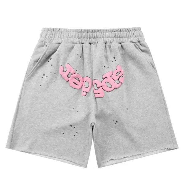 Sp5der OG Web Logo Sweatshort Heather Grey
