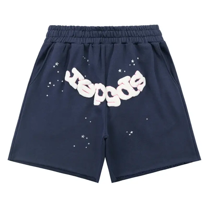 Sp5der OG Web Logo Sweatshort Navy 1 Sp5der OG Web Logo Sweatshort Navy